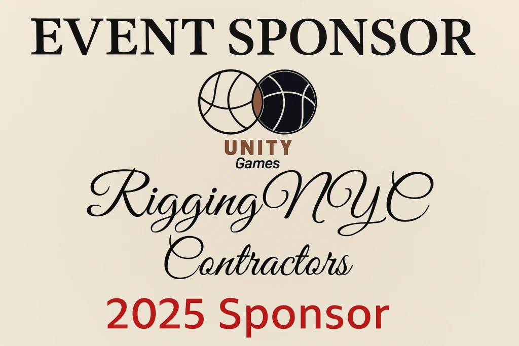 Rigging NYC Contractors, Unity Games 2025 event sponsor
